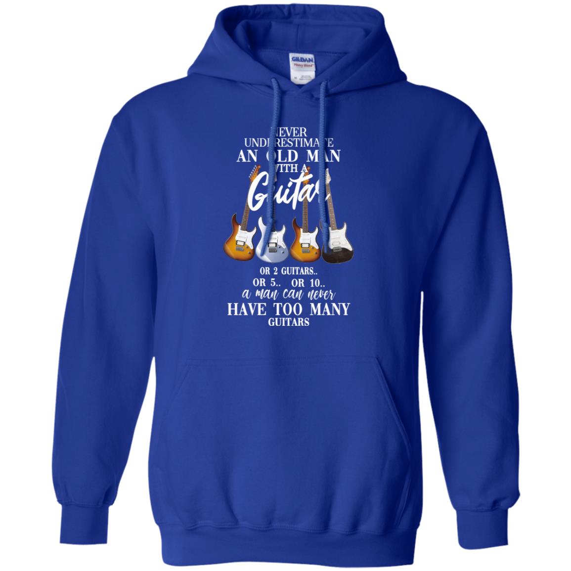 Never Underestimate An Old Man With Many Guitars T-Shirts, Hoodie, Tank