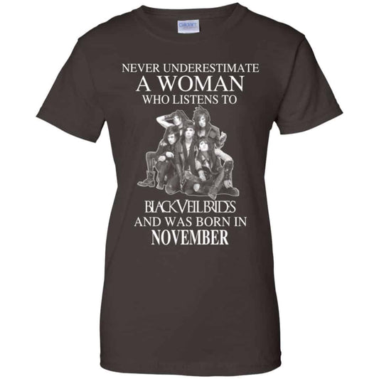 A Woman Who Listens To Black Veil Brides And Was Born In November T-Shirts, Hoodie, Tank