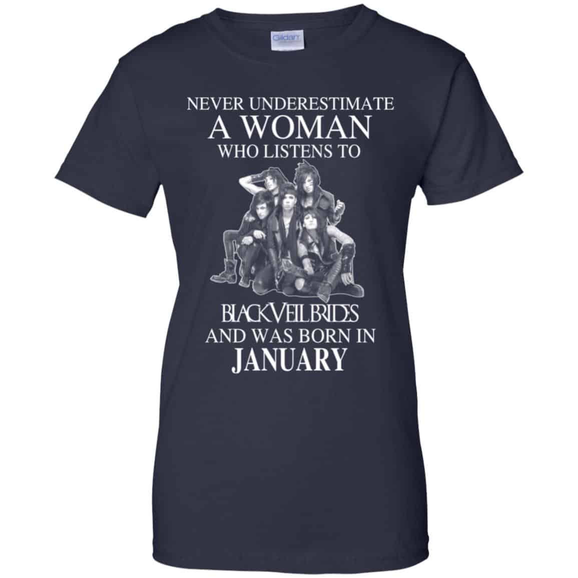 A Woman Who Listens To Black Veil Brides And Was Born In January T-Shirts, Hoodie, Tank