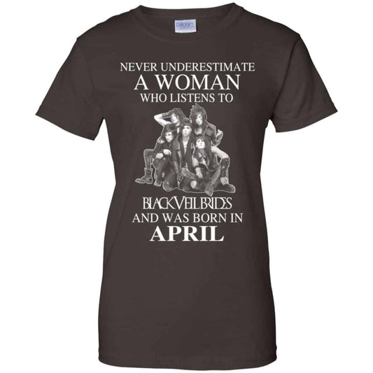 A Woman Who Listens To Black Veil Brides And Was Born In April T-Shirts, Hoodie, Tank