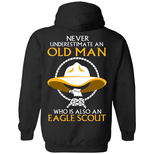Never Underestimate An Old Man Who Is Also An Eagle Scout Shirt, Hoodie, Tank – Back