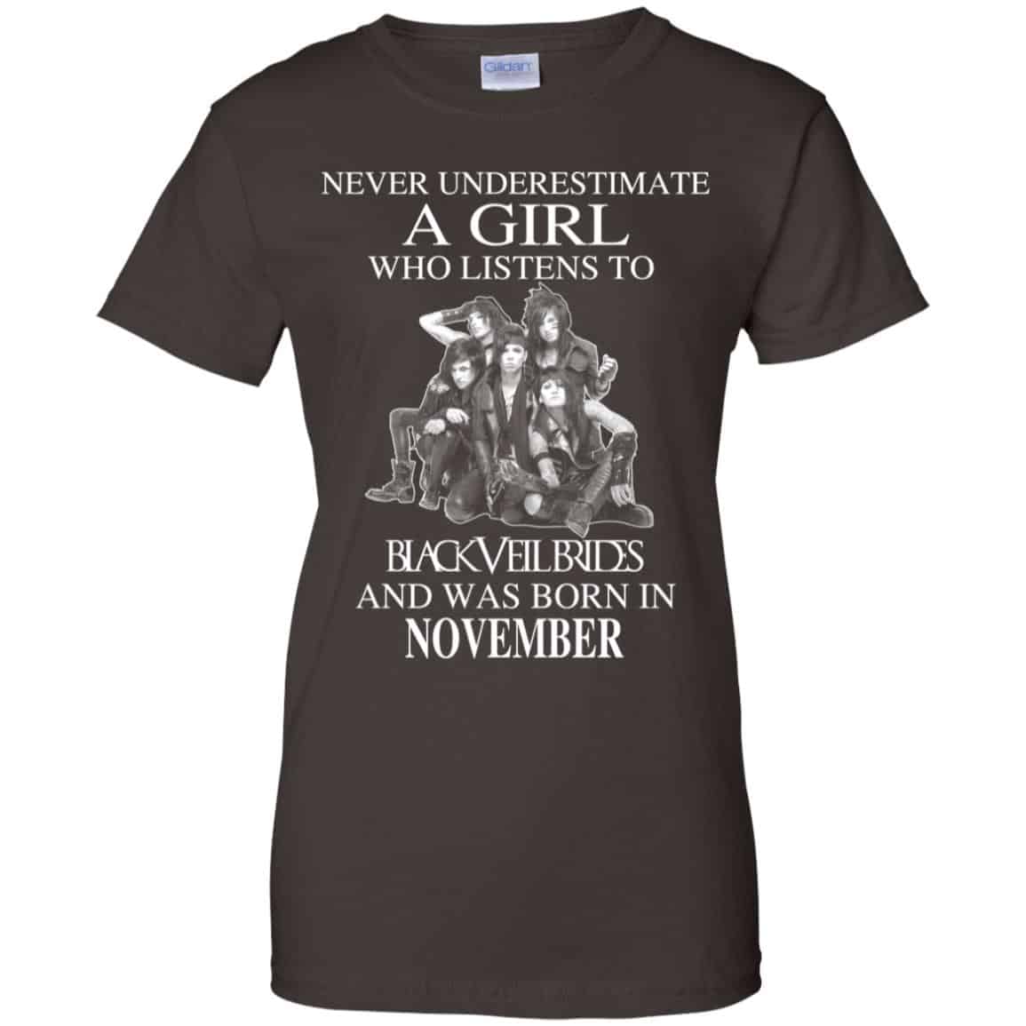 A Girl Who Listens To Black Veil Brides And Was Born In November T-Shirts, Hoodie, Tank