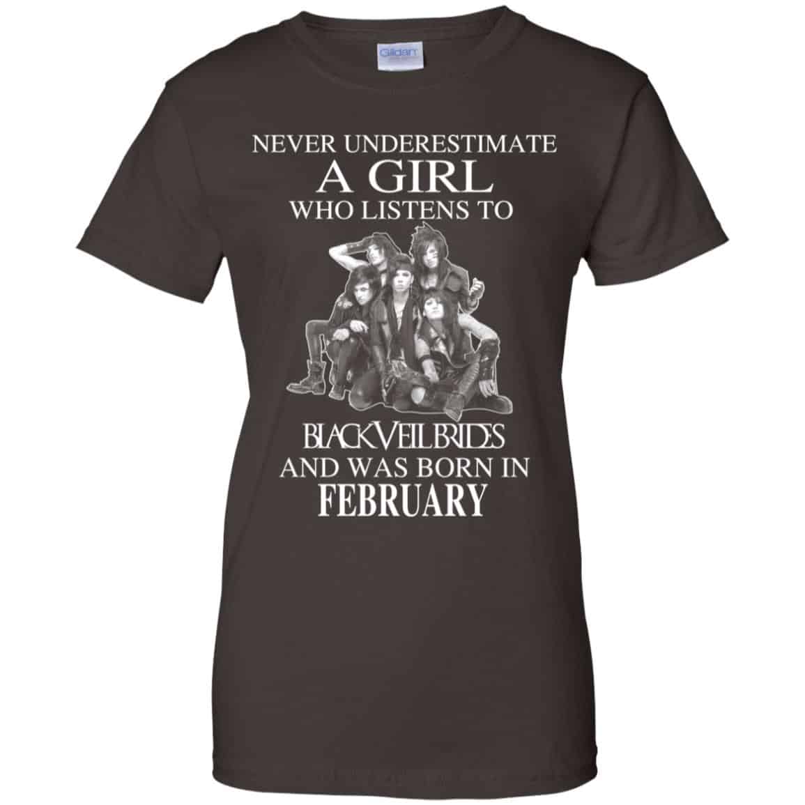 A Girl Who Listens To Black Veil Brides And Was Born In February T-Shirts, Hoodie, Tank