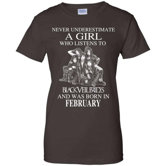 A Girl Who Listens To Black Veil Brides And Was Born In February T-Shirts, Hoodie, Tank