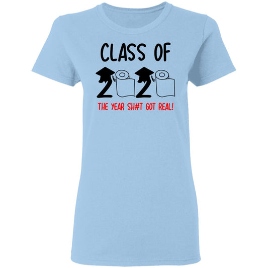 
	Class Of 2020 The Year Shit Got Real Shirt, Hoodie, Tank