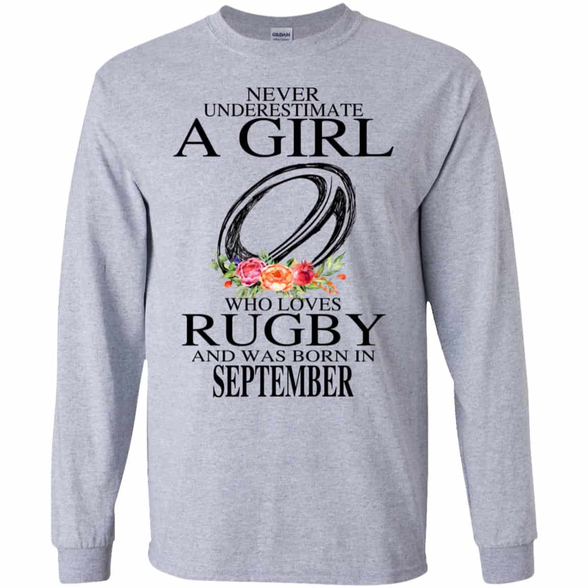 A Girl Who Loves Rugby And Was Born In September T-Shirts, Hoodie, Tank