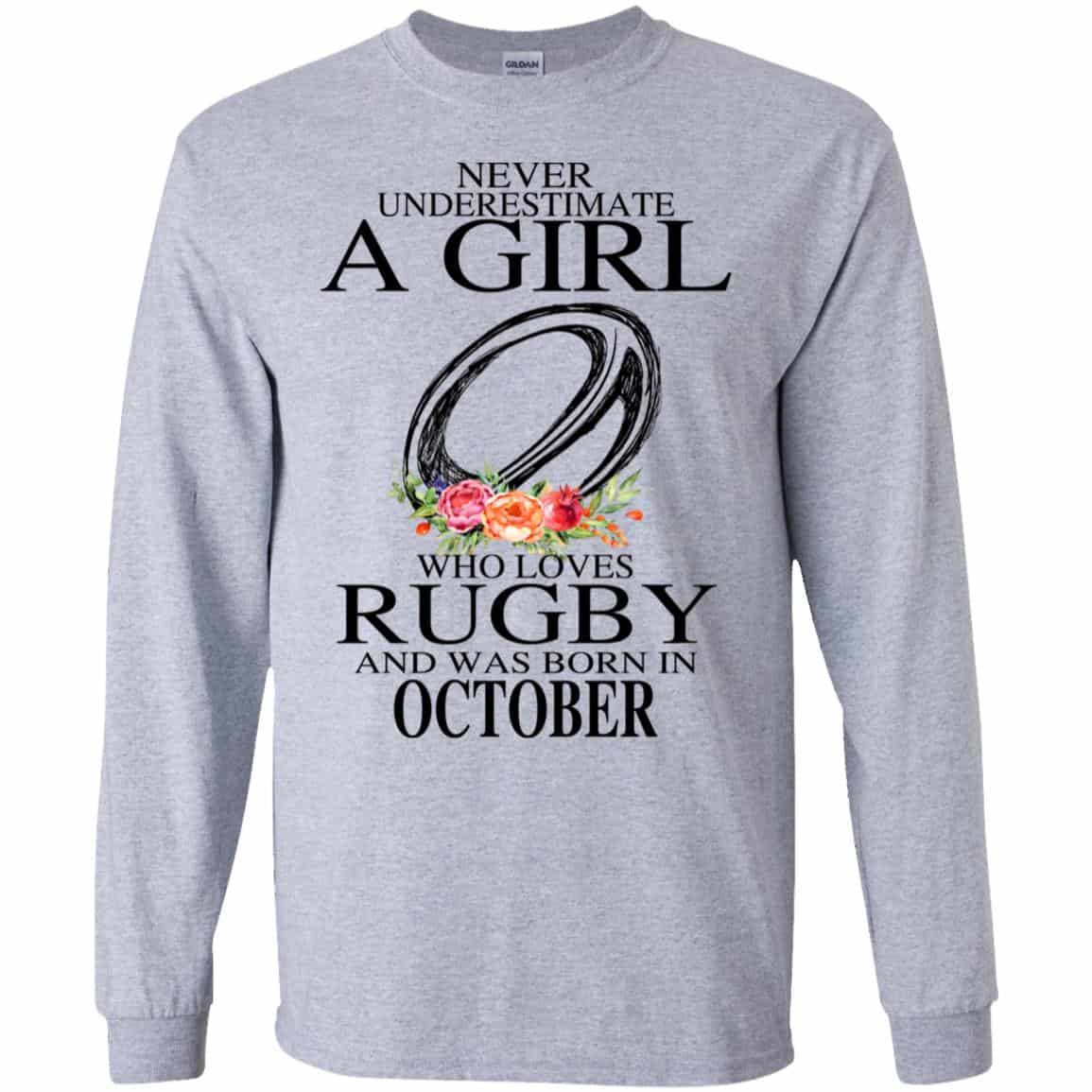A Girl Who Loves Rugby And Was Born In October T-Shirts, Hoodie, Tank