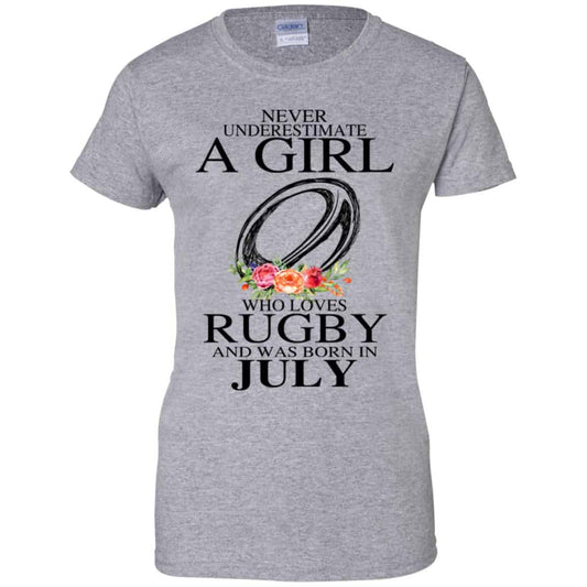 A Girl Who Loves Rugby And Was Born In July T-Shirts, Hoodie, Tank