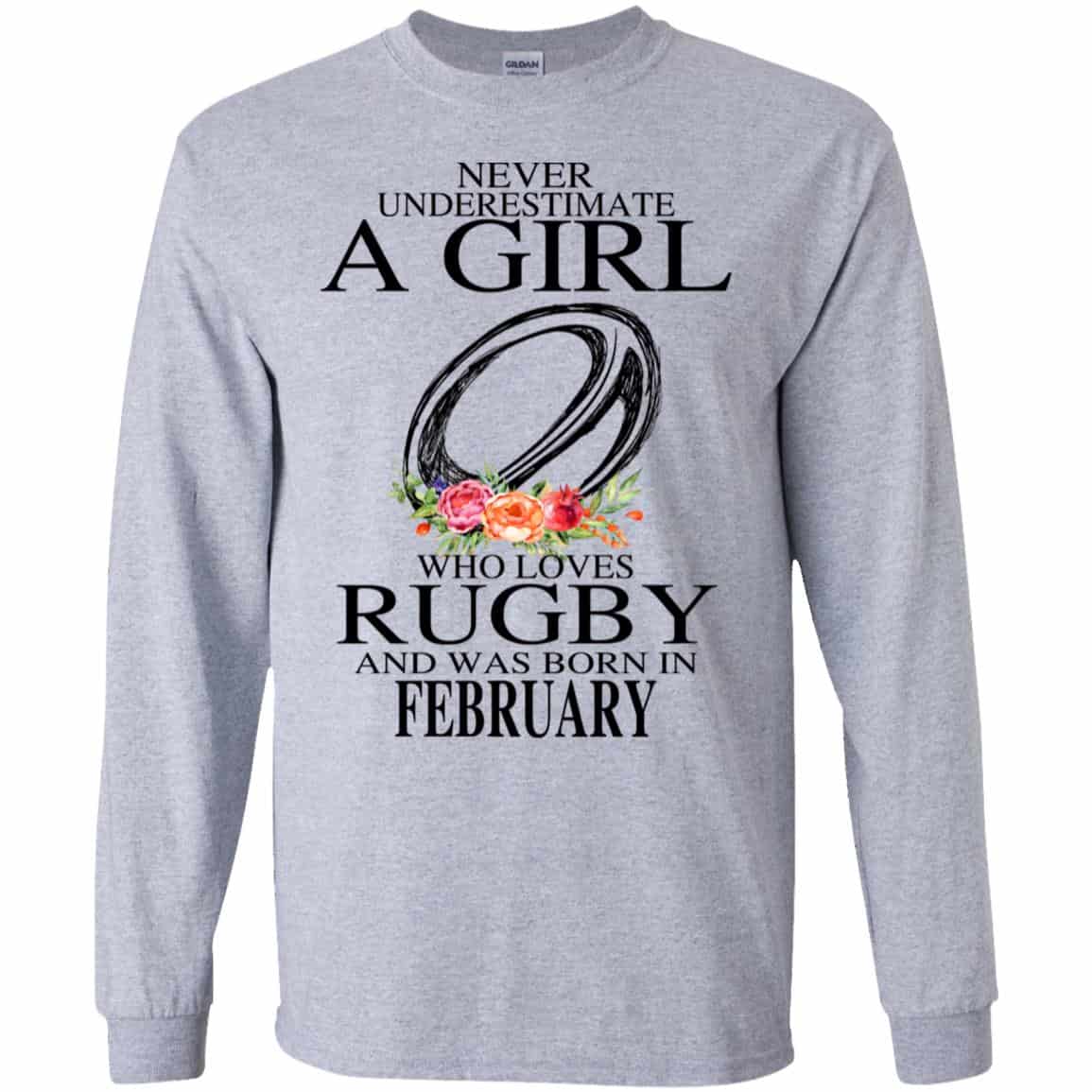 A Girl Who Loves Rugby And Was Born In February T-Shirts, Hoodie, Tank