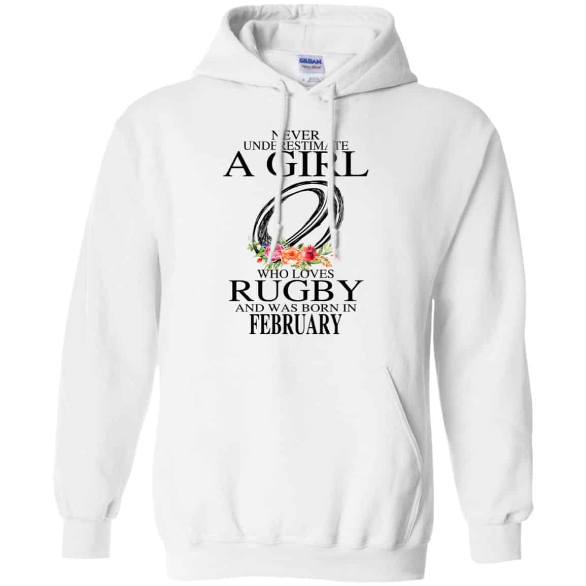 A Girl Who Loves Rugby And Was Born In February T-Shirts, Hoodie, Tank