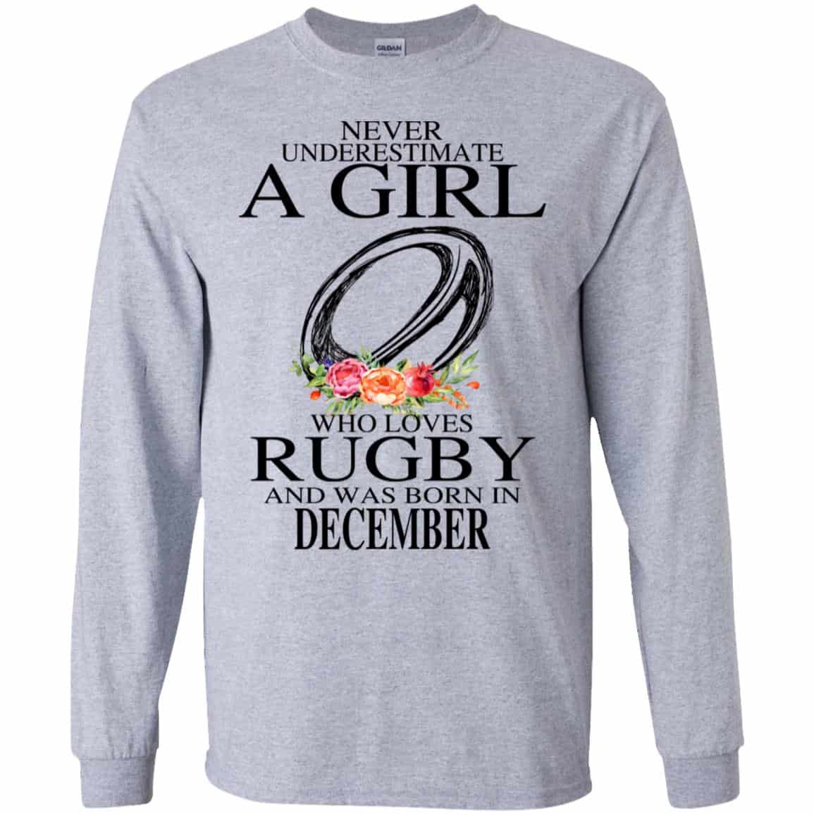 A Girl Who Loves Rugby And Was Born In December T-Shirts, Hoodie, Tank