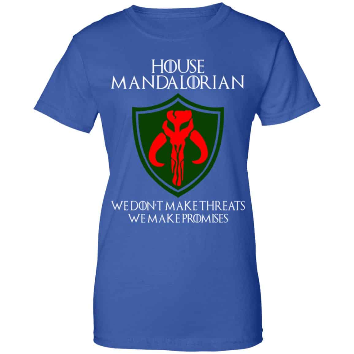 House Mandalorian We Don’t Make Threats We Make Promises Shirt, Hoodie, Tank