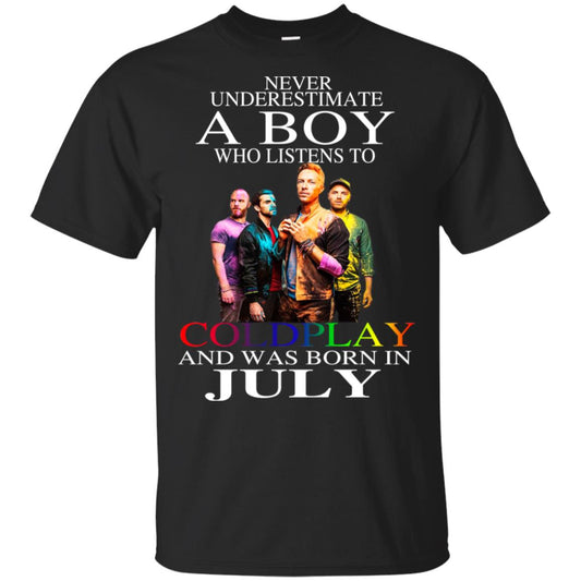 A Boy Who Listens To Coldplay And Was Born In July T-Shirts, Hoodie, Tank