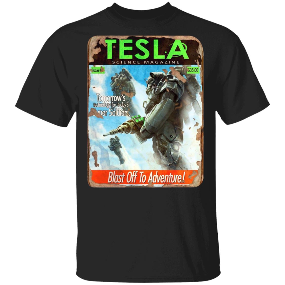 Tesla Science Magazine Blast Off To Adventure Shirt, Hoodie, Tank