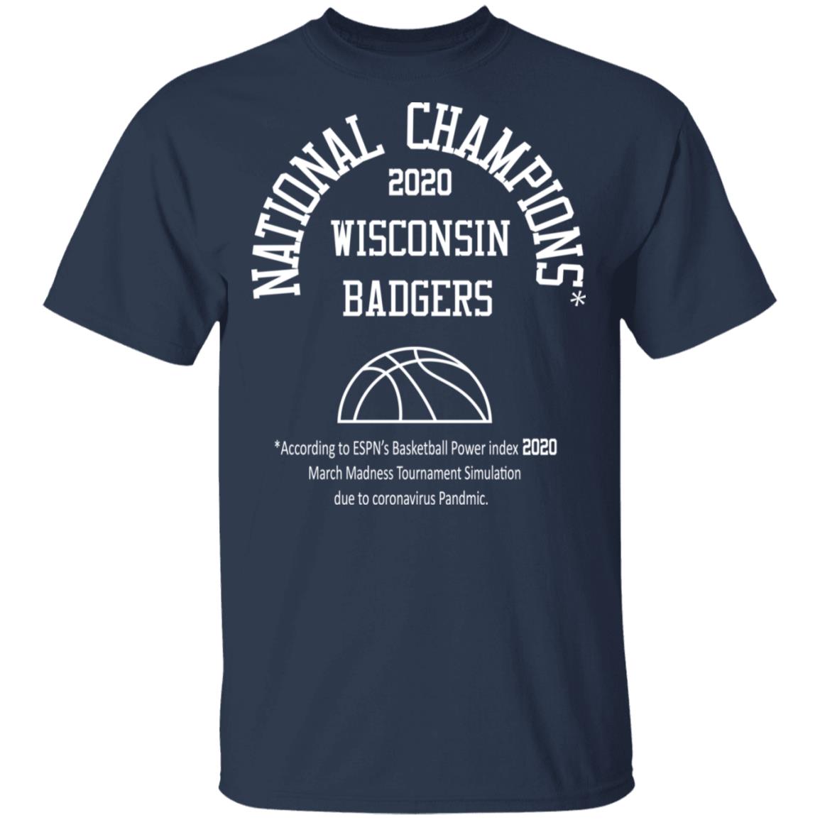 National Champions 2020 Wisconsin Badgers Shirt, Hoodie, Tank