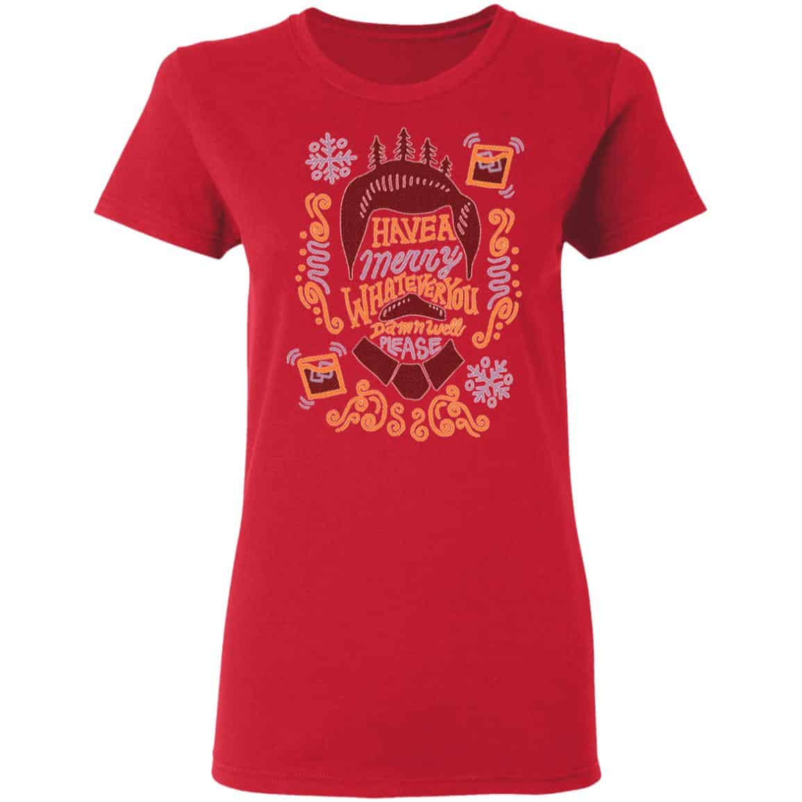 Parks and Recreation Ron Swanson Merry Whatever Ugly Christmas Sweatshirt, Hoodie, Tank