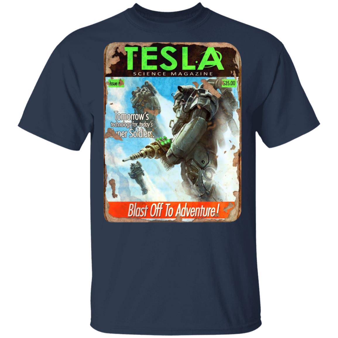 Tesla Science Magazine Blast Off To Adventure Shirt, Hoodie, Tank
