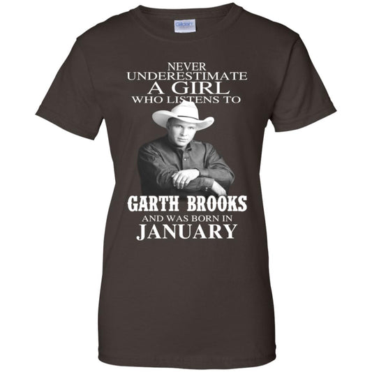 A Girl Who Listens To Garth Brooks And Was Born In January T-Shirts, Hoodie, Tank