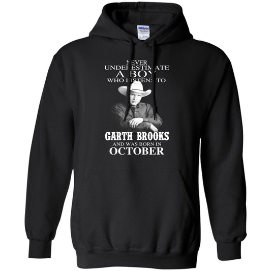 A Boy Who Listens To Garth Brooks And Was Born In October T-Shirts, Hoodie, Tank