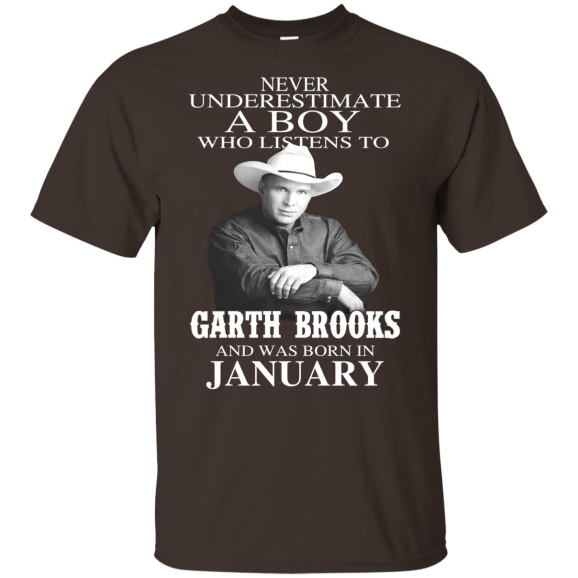 A Boy Who Listens To Garth Brooks And Was Born In January T-Shirts, Hoodie, Tank