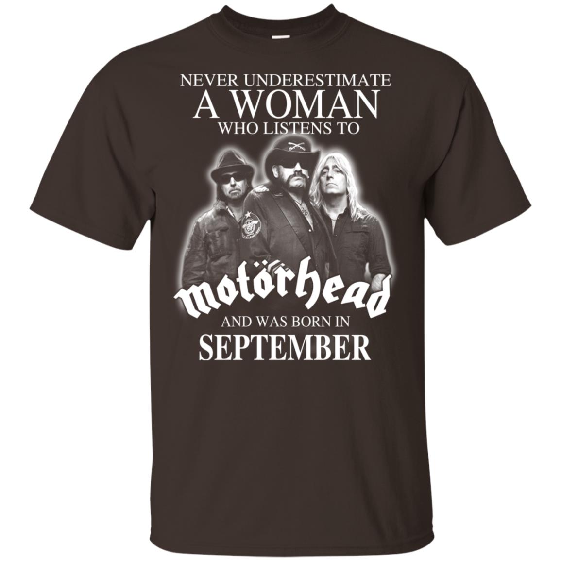 A Woman Who Listens To Motorhead And Was Born In September T-Shirts, Hoodie, Tank