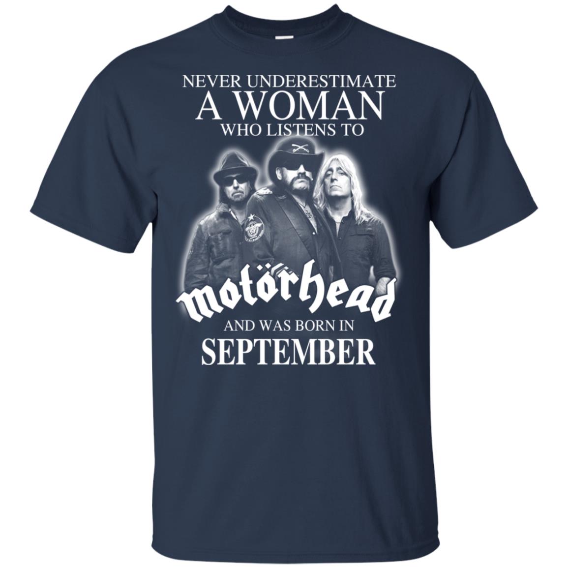 A Woman Who Listens To Motorhead And Was Born In September T-Shirts, Hoodie, Tank