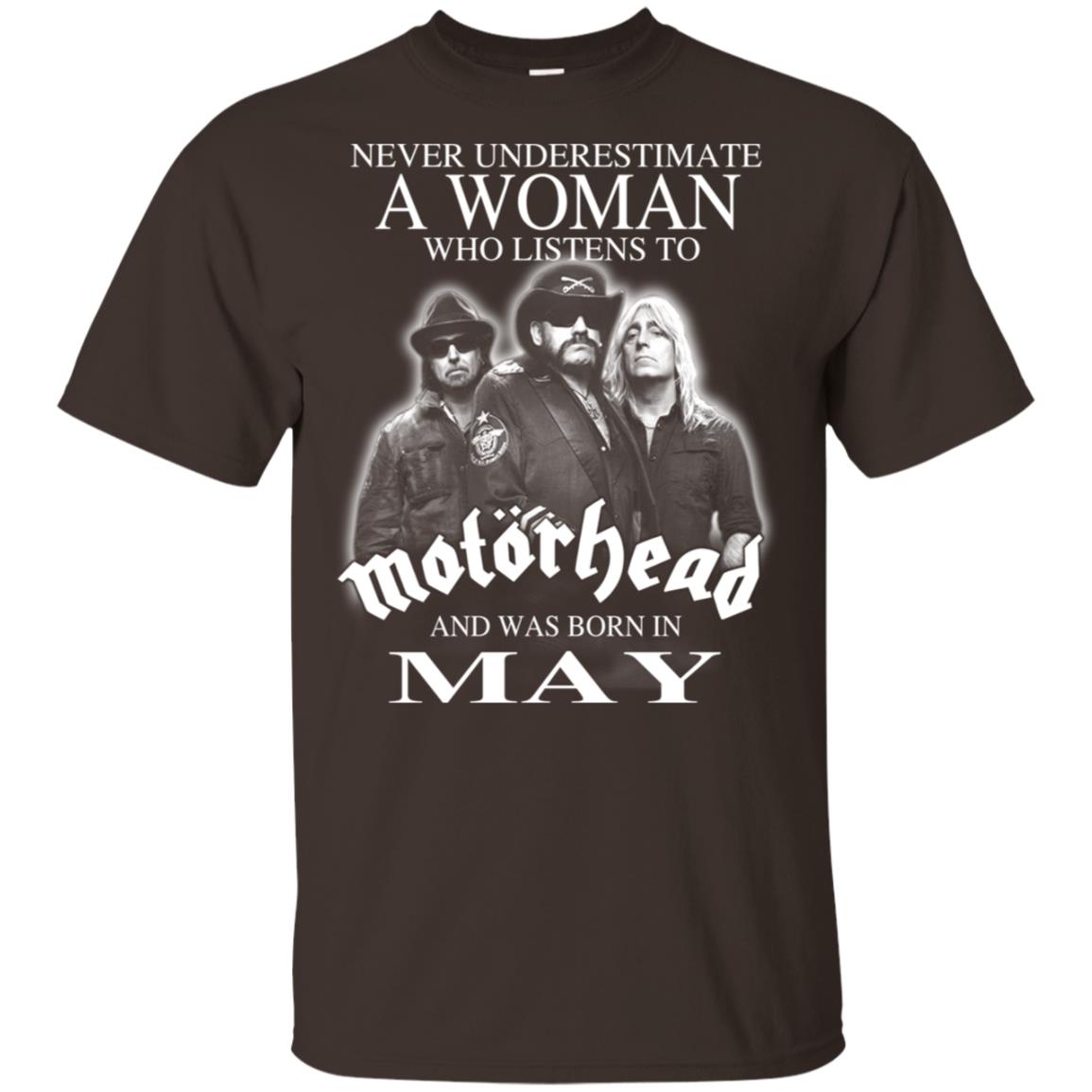 A Woman Who Listens To Motorhead And Was Born In May T-Shirts, Hoodie, Tank