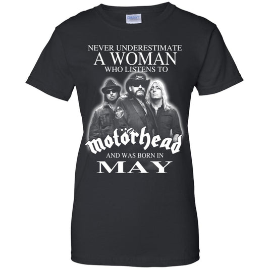 
	A Woman Who Listens To Motorhead And Was Born In May T-Shirts, Hoodie, Tank