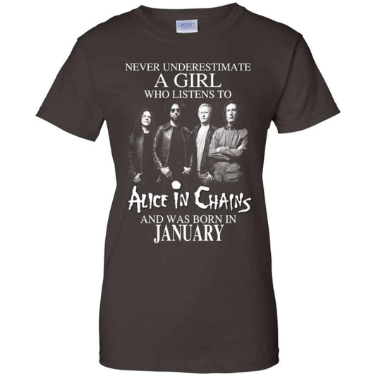 A Girl Who Listens To Alice In Chains And Was Born In January T-Shirts, Hoodie, Tank