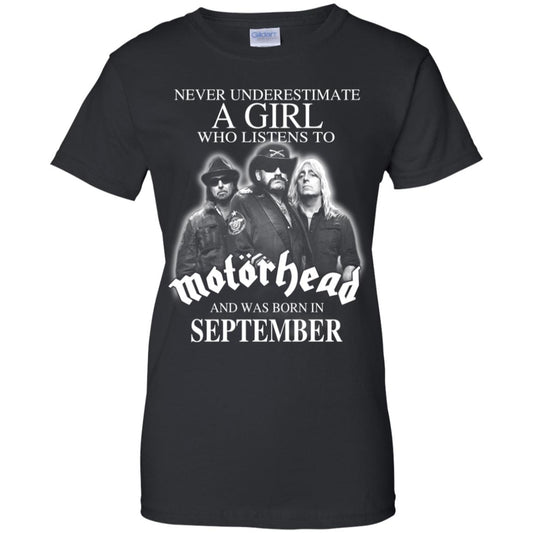 
	A Girl Who Listens To Motorhead And Was Born In September T-Shirts, Hoodie, Tank