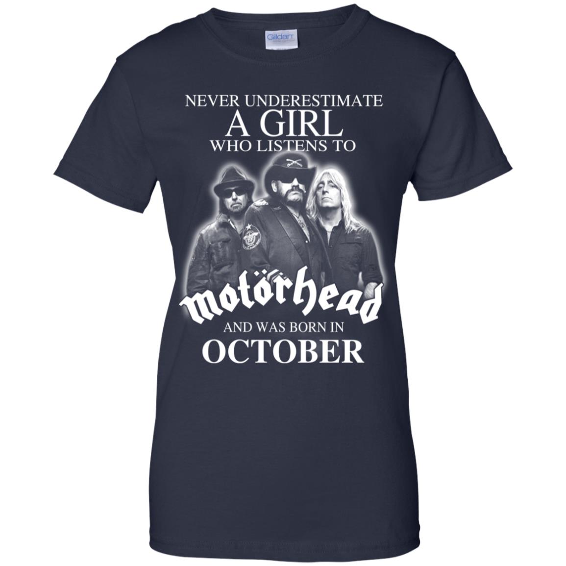 A Girl Who Listens To Motorhead And Was Born In October T-Shirts, Hoodie, Tank