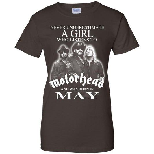 A Girl Who Listens To Motorhead And Was Born In May T-Shirts, Hoodie, Tank