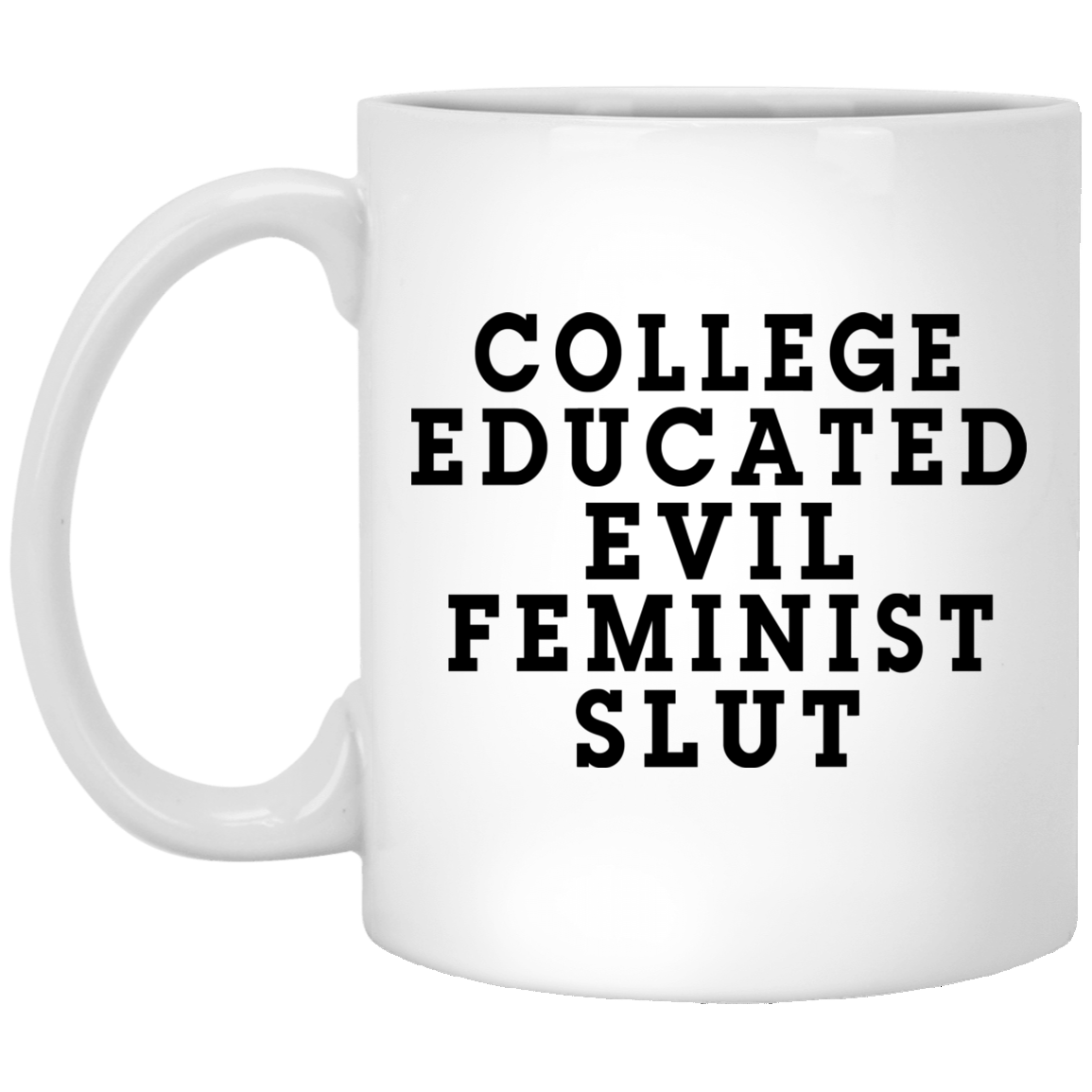 
	College Educated Evil Feminist Slut Mug