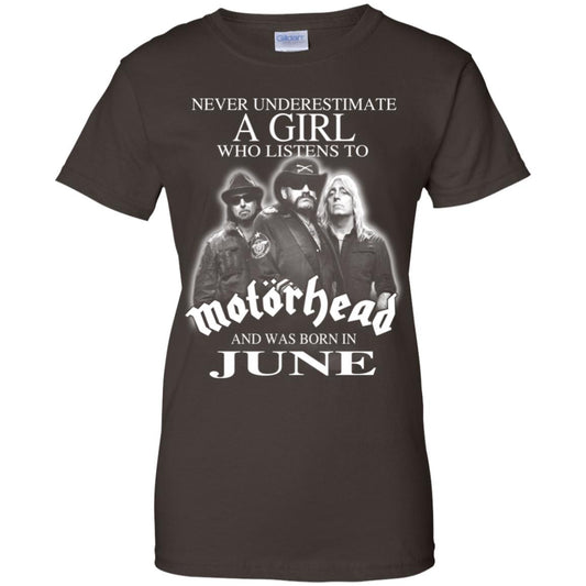 A Girl Who Listens To Motorhead And Was Born In June T-Shirts, Hoodie, Tank