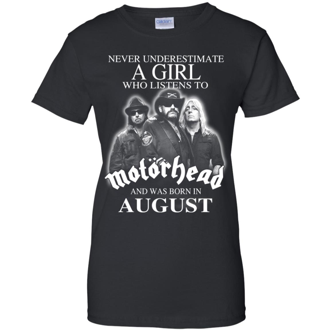 
	A Girl Who Listens To Motorhead And Was Born In August T-Shirts, Hoodie, Tank