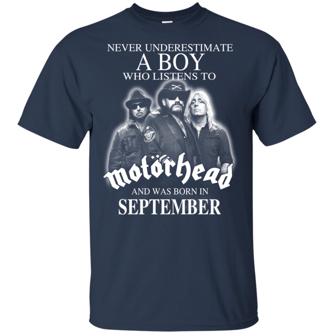 A Boy Who Listens To Motorhead And Was Born In September T-Shirts, Hoodie, Tank