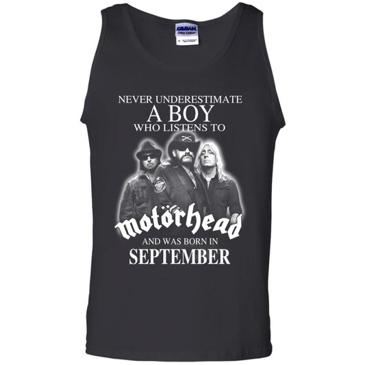 A Boy Who Listens To Motorhead And Was Born In September T-Shirts, Hoodie, Tank
