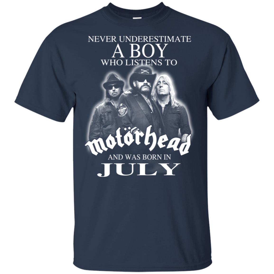 A Boy Who Listens To Motorhead And Was Born In July T-Shirts, Hoodie, Tank