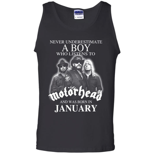A Boy Who Listens To Motorhead And Was Born In January T-Shirts, Hoodie, Tank