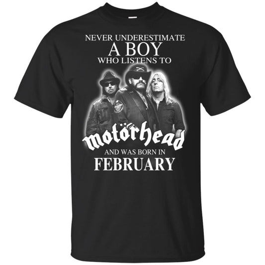 A Boy Who Listens To Motorhead And Was Born In February T-Shirts, Hoodie, Tank