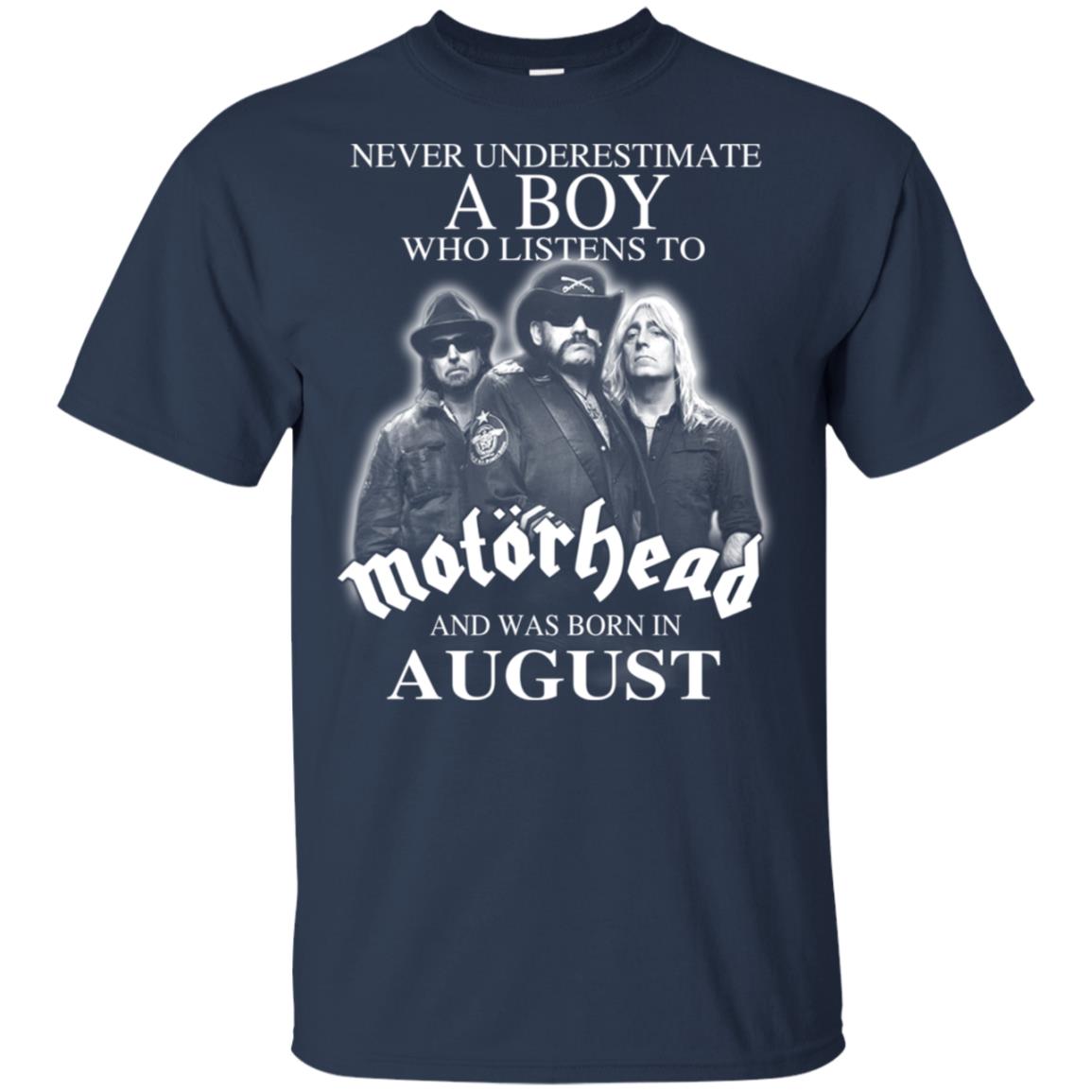 A Boy Who Listens To Motorhead And Was Born In August T-Shirts, Hoodie, Tank