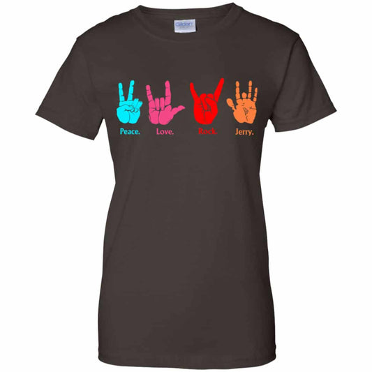 Peace Love Rock Jerry Garcia Grateful Dead Shirt, Hoodie, Tank