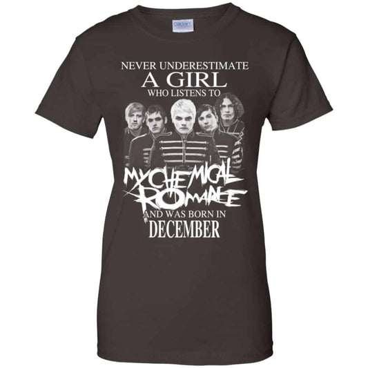 A Girl Who Listens To My Chemical Romance And Was Born In December T-Shirts, Hoodie, Tank