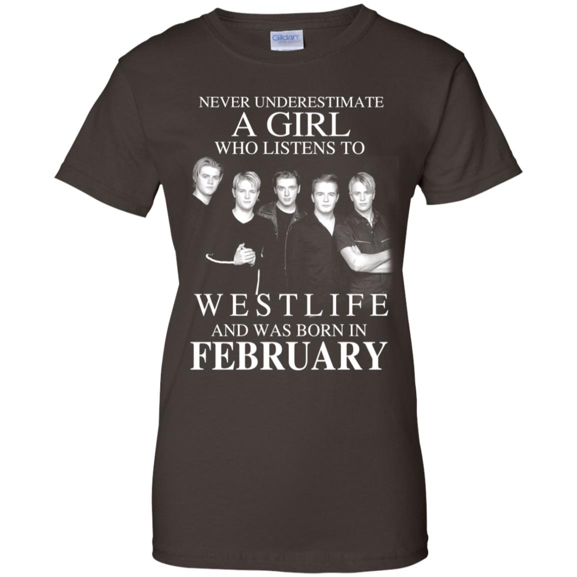 A Girl Who Listens To Westlife And Was Born In February T-Shirts, Hoodie, Tank