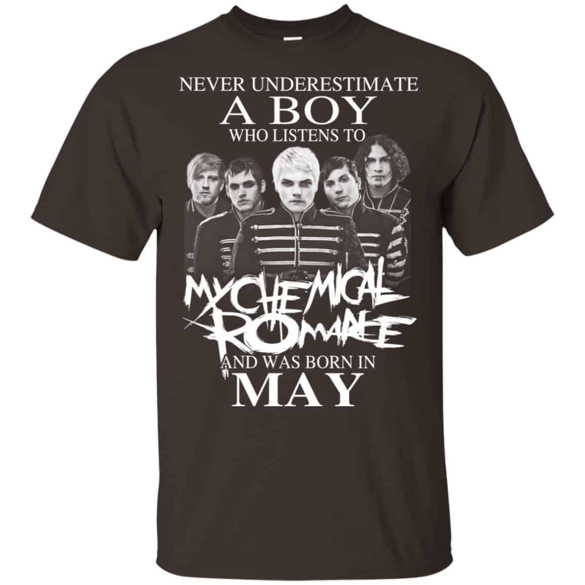 A Boy Who Listens To My Chemical Romance And Was Born In May T-Shirts, Hoodie, Tank