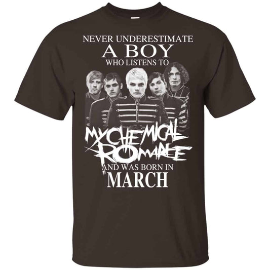 A Boy Who Listens To My Chemical Romance And Was Born In March T-Shirts, Hoodie, Tank