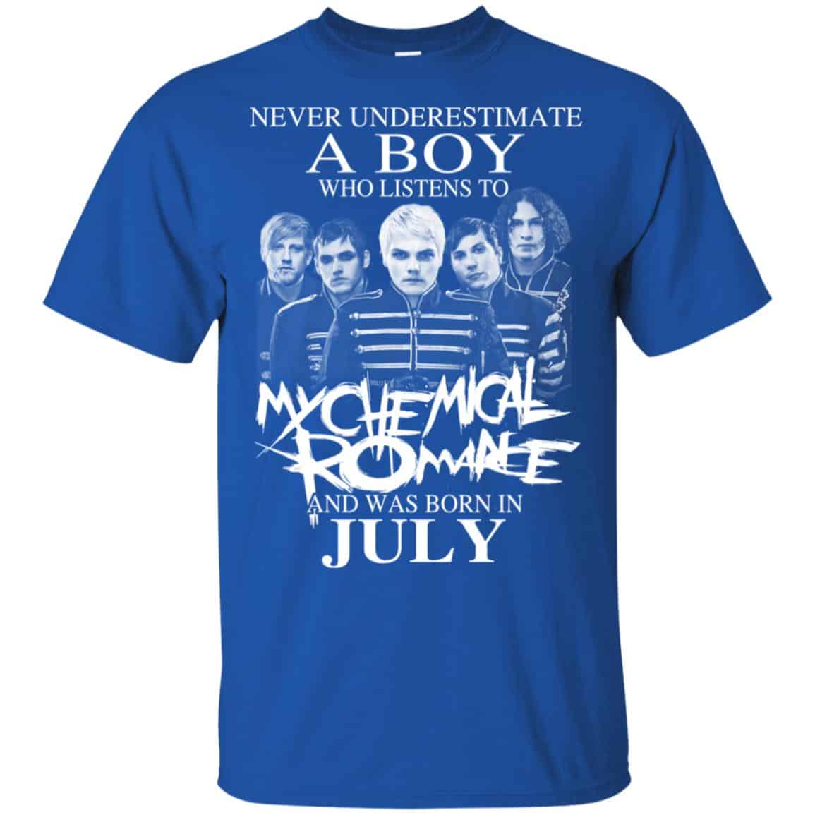 A Boy Who Listens To My Chemical Romance And Was Born In July T-Shirts, Hoodie, Tank