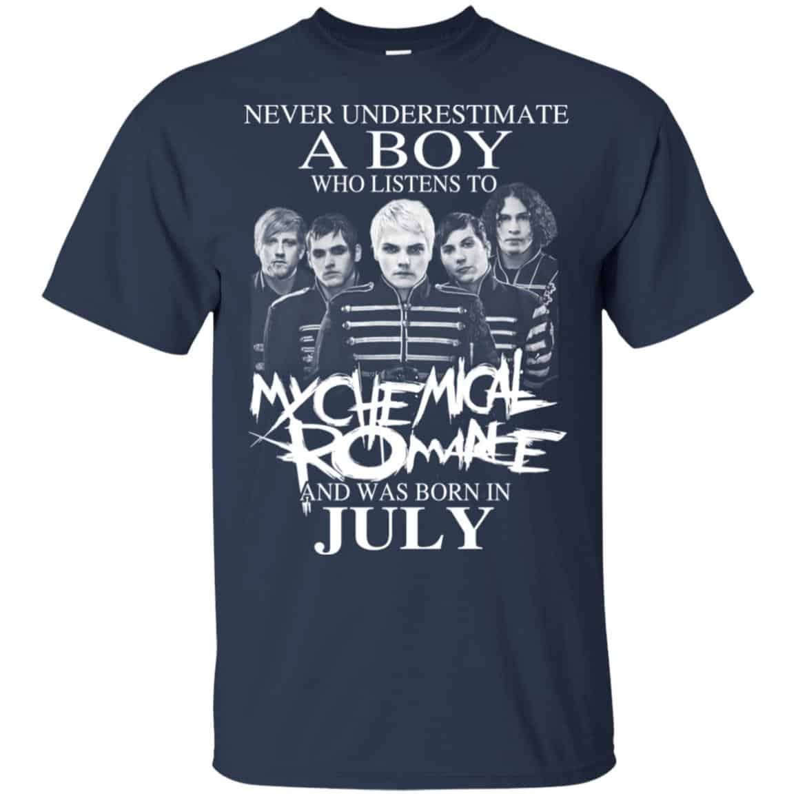 A Boy Who Listens To My Chemical Romance And Was Born In July T-Shirts, Hoodie, Tank
