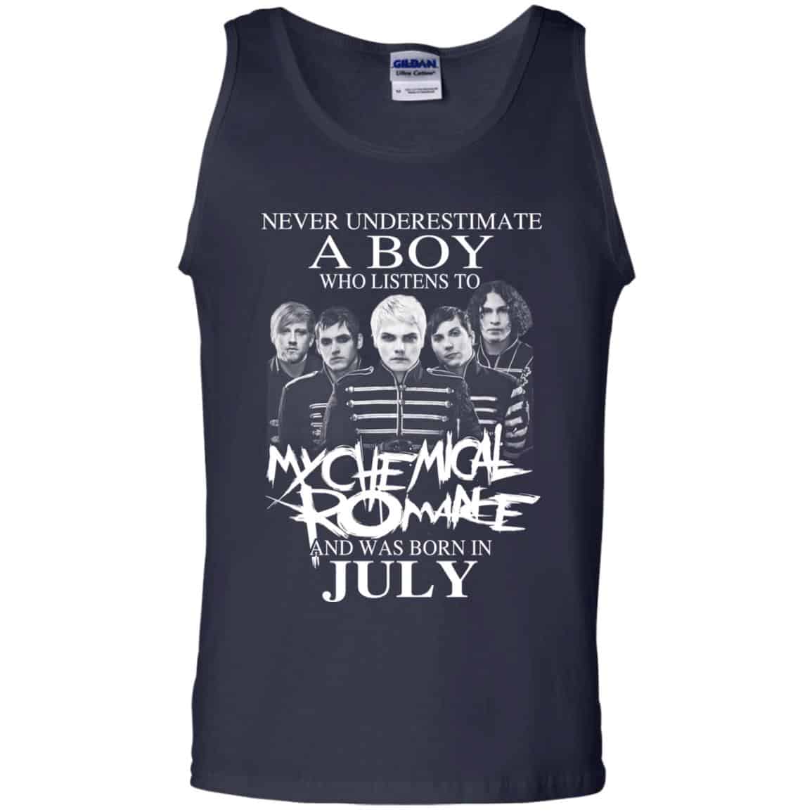 A Boy Who Listens To My Chemical Romance And Was Born In July T-Shirts, Hoodie, Tank