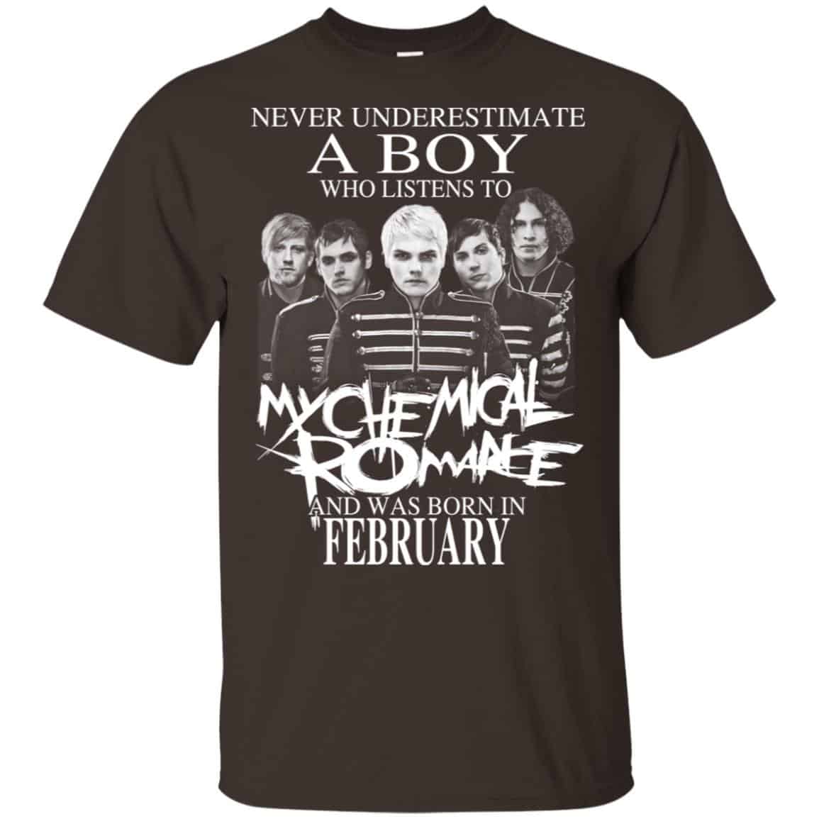 A Boy Who Listens To My Chemical Romance And Was Born In February T-Shirts, Hoodie, Tank